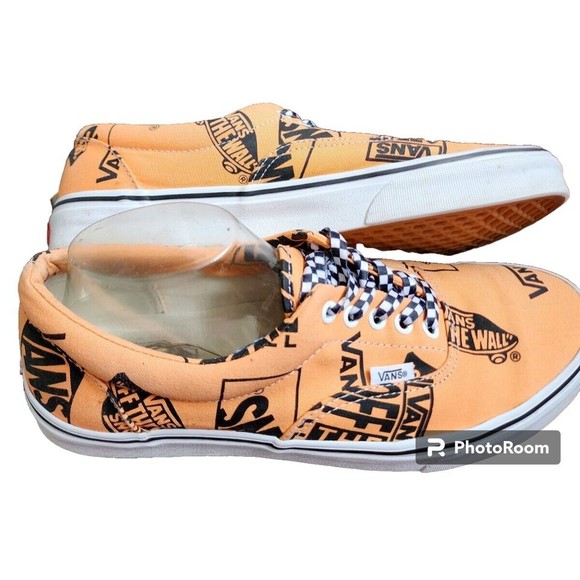 Vans Men\'s Era Logo Mix Canvas Skate Tangerine Black Size US 11.5 EU 45 main image 6